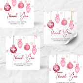 Meisje Santa Baby kerst Baby shower Vierkante Sticker