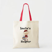 Meisje Santa's Helper T-shirts en geschenken Tote Bag (Voorkant)