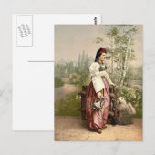 Meisje Sarajevo, Bosnië, Oostenrijks-Hongaarse kla Briefkaart (Voorkant / Achterkant)