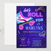 Meisje Schaats Laten we Roll Birthday Kaart (Voorkant / Achterkant)