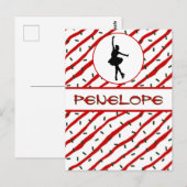 Meisje Schaatsen Kerstmis Sprinkle gepersonaliseer Briefkaart (Voorkant / Achterkant)