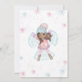 Meisje schaatsen verjaardag kaart (Achterkant)