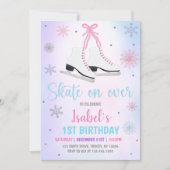 Meisje Schaatsen Verjaardag Kaart (Voorkant)