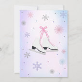 Meisje schaatsen verjaardag kaart (Achterkant)