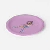Meisje schaatsen verjaardagsfeestje Bord (Gekanteld)