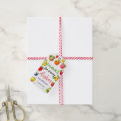 Meisje Schattig Fruit Verjaardag Cadeaulabel (Met Touw)