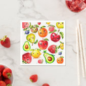 Meisje Schattige Fruit Verjaardag Servet (Insitu)