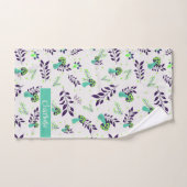 Meisje Schattige Paddenstoelen en Tuin Custom Name Bad Handdoek (Handdoek)