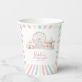 Meisje Schattige Pastel Carnaval Circus Kinderen V Papieren Bekers (Voorkant)