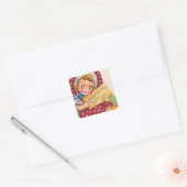  meisje schattige sticker (Envelop)