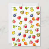 Meisje Schattigee Fruit Verjaardagsuitnodiging, Zo Kaart (Achterkant)