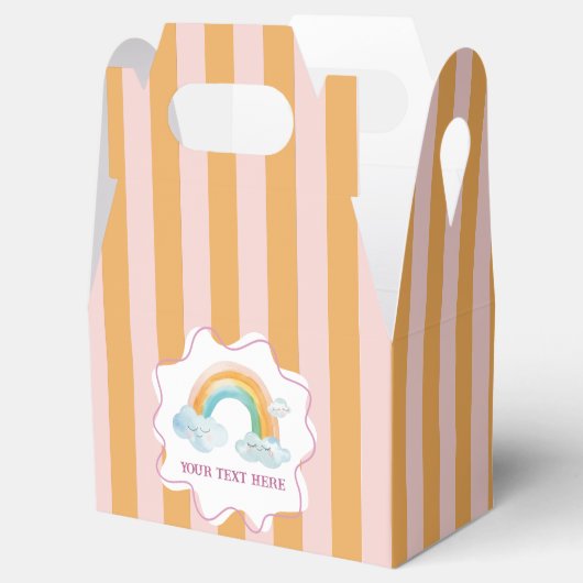 Meisje Schattigee Paarse Waterverf Rainbow Baby Ve Bedankdoosjes (Geopend)