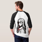 Meisje Schets T-shirt (Achterkant volledig)