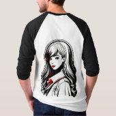 Meisje Schets T-shirt (Achterkant)