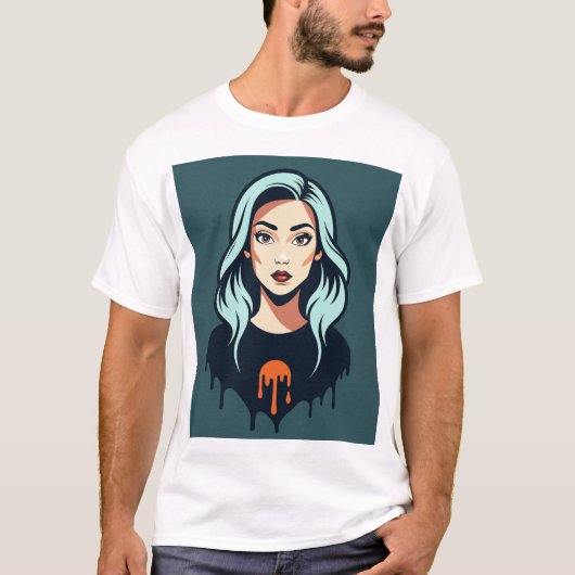 meisje scheurt t-shirt (Voorkant)