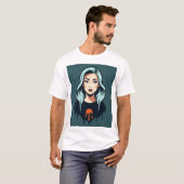 meisje scheurt t-shirt (Voorkant volledig)