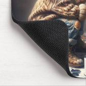 Meisje schilderij strepen op een Zebra Muismat (Hoek)