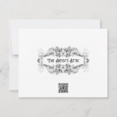 Meisje schrijven met huisdier konijn eten papier / (Achterkant)