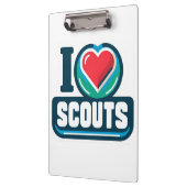 Meisje scouting in hart scouts klembord (Links)