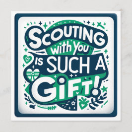Meisje Scouting met jou is zo'n cadeau platte kar Programmakaart