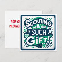 Meisje Scouting met jou is zo'n cadeau platte kar