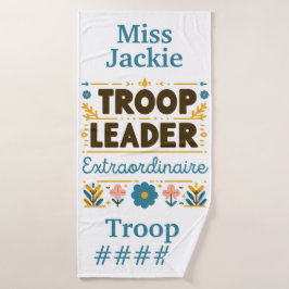 Meisje Scouting Troop Leader Buitengewone Handdoek
