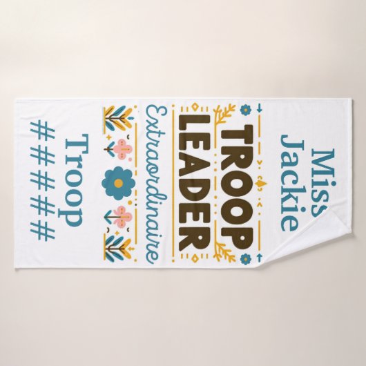 Meisje Scouting Troop Leader Buitengewone Handdoek (Badhanddoek)