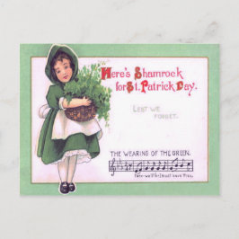 Meisje Shamrock Dragen van The Green Briefkaart