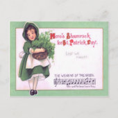 Meisje Shamrock Dragen van The Green Briefkaart (Voorkant)