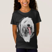 Meisje Sheepdog Puppy Dog T-shirts en geschenken (Voorkant)