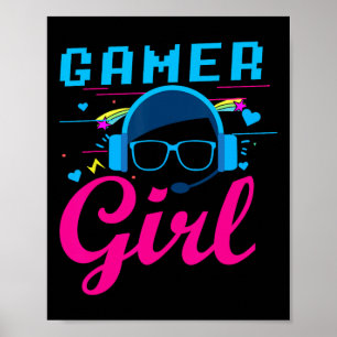 Meisje Shirt Video Game Gifts Voor Vrouwen Gaming  Poster