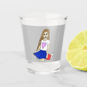 meisje shot glas
