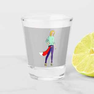 meisje shot glas