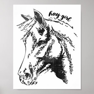  meisje. Show springen Western Ridin Poster