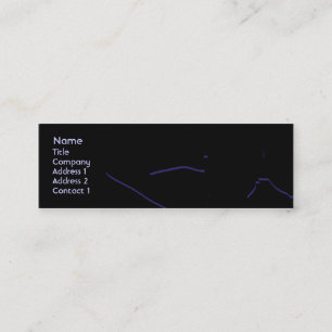 Meisje silhouette blauw - Skinny Mini Visitekaartje