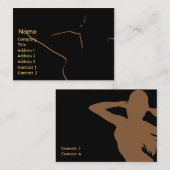 Meisje silhouette bruin - Chubby Visitekaartje (Voorkant / Achterkant)