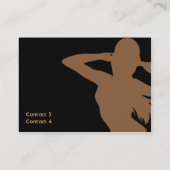 Meisje silhouette bruin - Chubby Visitekaartje (Achterkant)