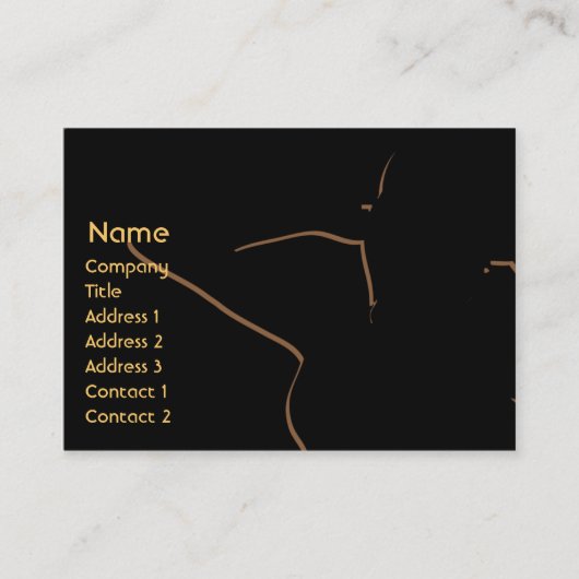 Meisje silhouette bruin - Chubby Visitekaartje (Voorkant)