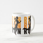 Meisje Silhouette sprint Koffiemok (Voorkant rechts)