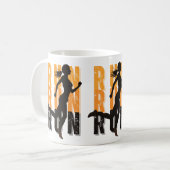 Meisje Silhouette sprint Koffiemok (Voorkant links)