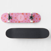Meisje Skateboard Monogram en Naam (Horizontaal)
