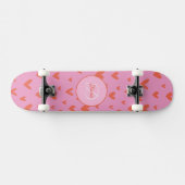Meisje Skateboard Monogram en Naam (Horizontaal)