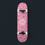 Meisje Skateboard Monogram en Naam<br><div class="desc">Maak dit Meisje Skateboard Monogram en Naam je eigen door je tekst toe te voegen. Om toegang te krijgen tot geavanceerde bewerkingsfuncties ga je naar "Personaliseer deze template" en klik op "Details", scroll naar beneden en klik op de "klik om verder aan te passen" link. Perfect voor elke viering en...</div>