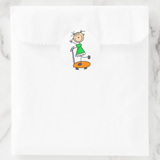 Meisje Skateboarden Stickers Sticker (Tas)