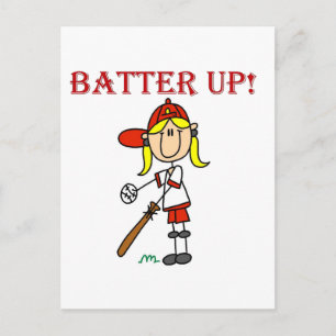 Meisje Sla Aan Honkbal T-shirts en Cadeaus Briefkaart