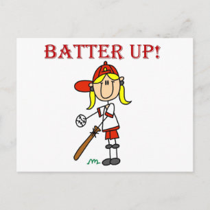 Meisje Sla Aan Honkbal T-shirts en Cadeaus Briefkaart