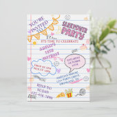 Meisje Sleepover Party Tiener Kinder Slumber Verja Kaart (Staand voorkant)