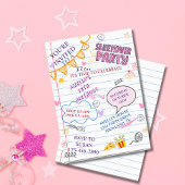 Meisje Sleepover Party Tiener Kinder Slumber Verja Kaart