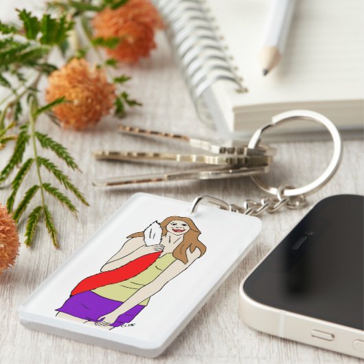 meisje sleutelhanger (Voorkant Rechts)