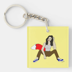 meisje sleutelhanger
